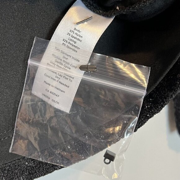 Talbots Black Lace Nylon Blend Top Long Sleeve Gathered Waist Size XS NWT - Picture 8 of 10